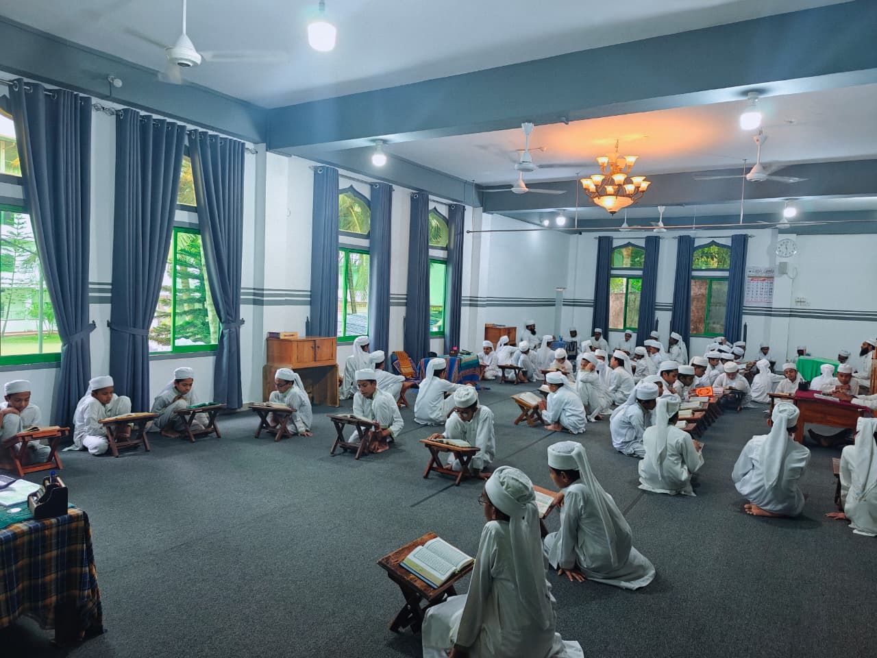 Students studying